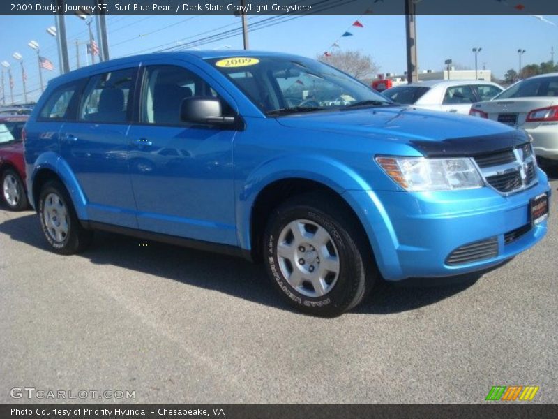 Surf Blue Pearl / Dark Slate Gray/Light Graystone 2009 Dodge Journey SE