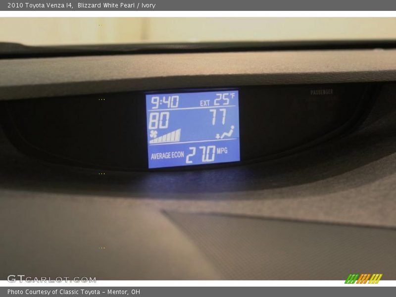 Blizzard White Pearl / Ivory 2010 Toyota Venza I4