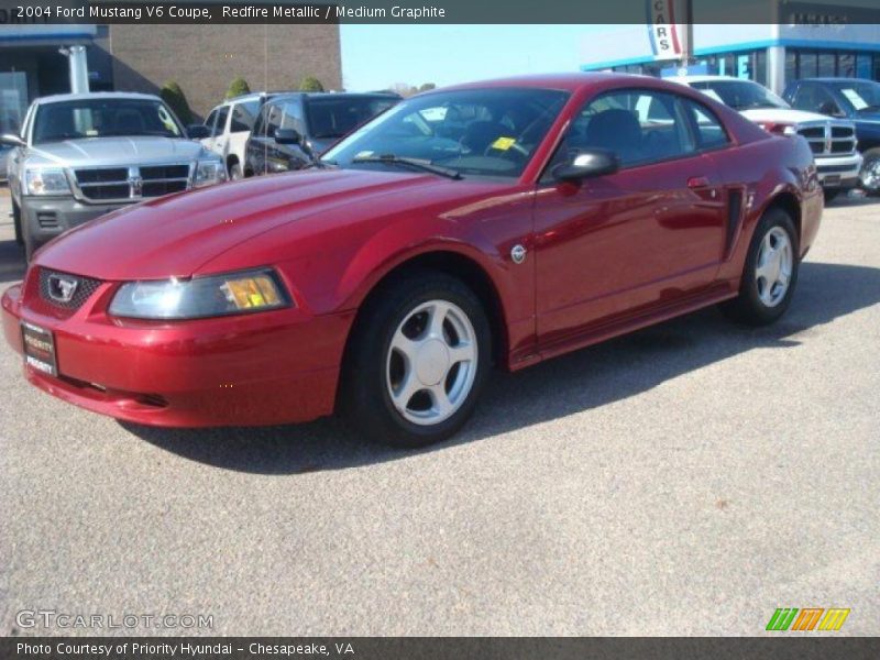 Redfire Metallic / Medium Graphite 2004 Ford Mustang V6 Coupe