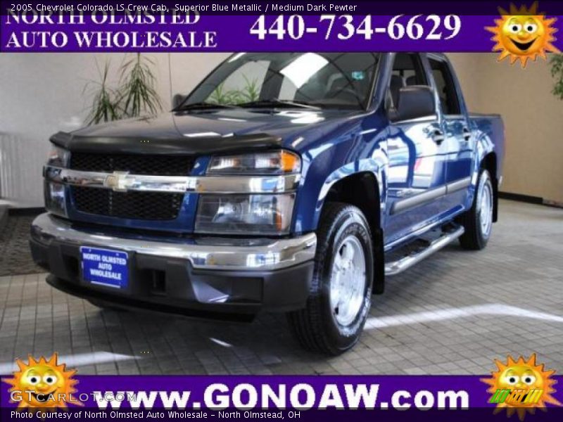 Superior Blue Metallic / Medium Dark Pewter 2005 Chevrolet Colorado LS Crew Cab