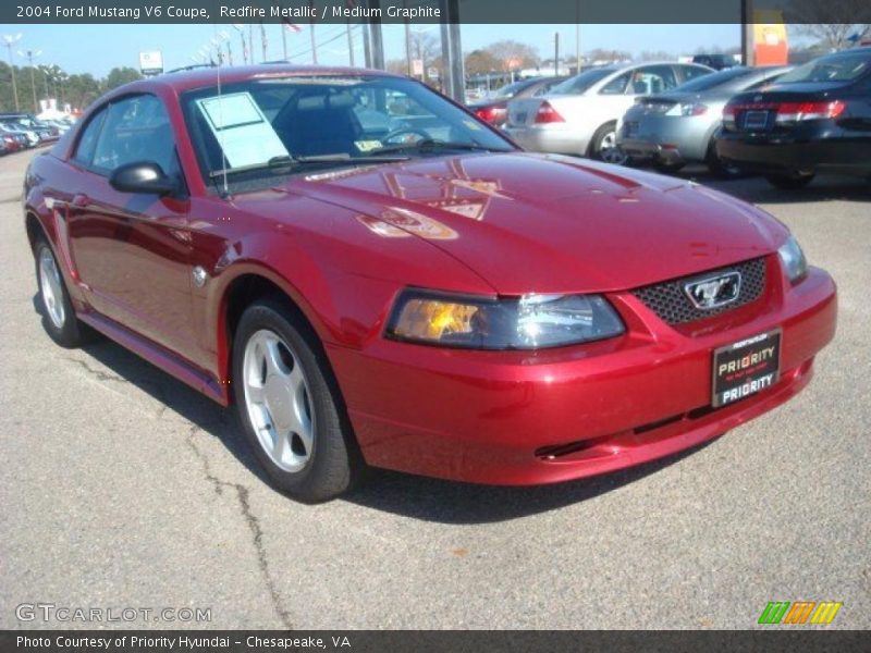Redfire Metallic / Medium Graphite 2004 Ford Mustang V6 Coupe