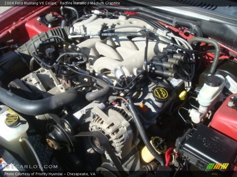 Redfire Metallic / Medium Graphite 2004 Ford Mustang V6 Coupe