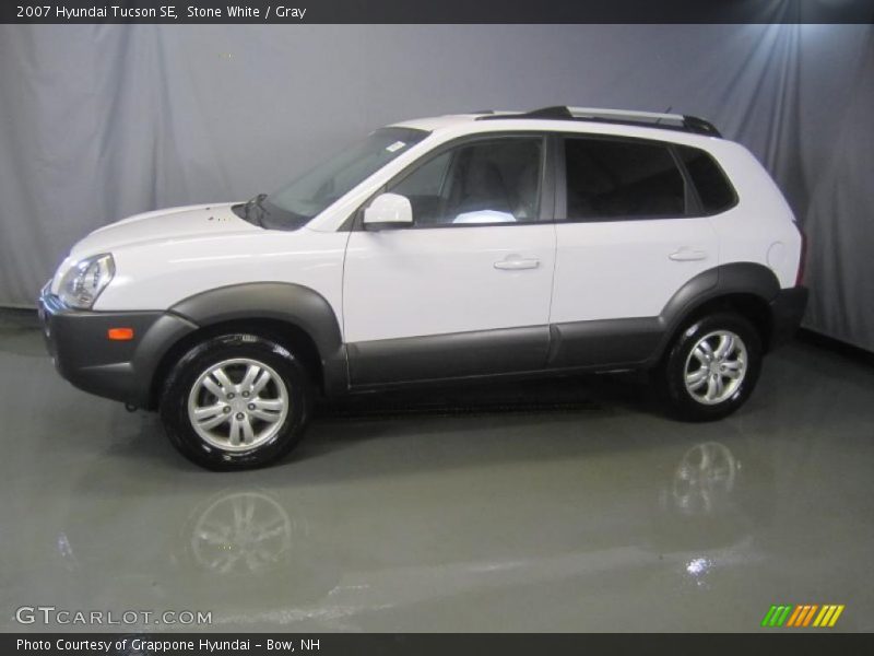 Stone White / Gray 2007 Hyundai Tucson SE