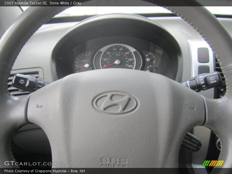 Stone White / Gray 2007 Hyundai Tucson SE