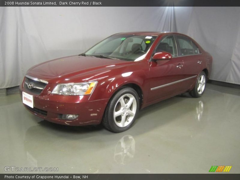 Dark Cherry Red / Black 2008 Hyundai Sonata Limited