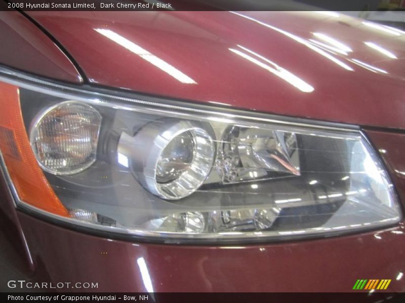 Dark Cherry Red / Black 2008 Hyundai Sonata Limited