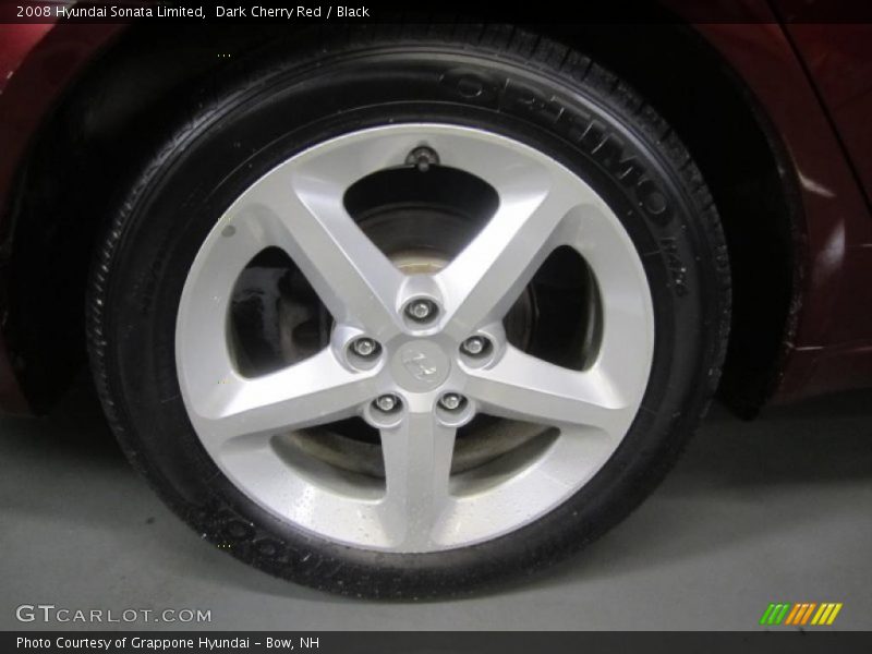 Dark Cherry Red / Black 2008 Hyundai Sonata Limited