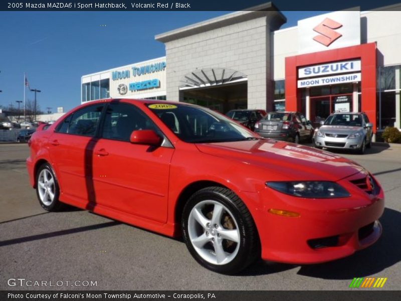 Volcanic Red / Black 2005 Mazda MAZDA6 i Sport Hatchback