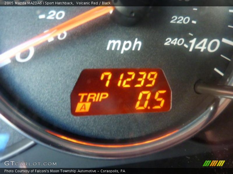 Volcanic Red / Black 2005 Mazda MAZDA6 i Sport Hatchback