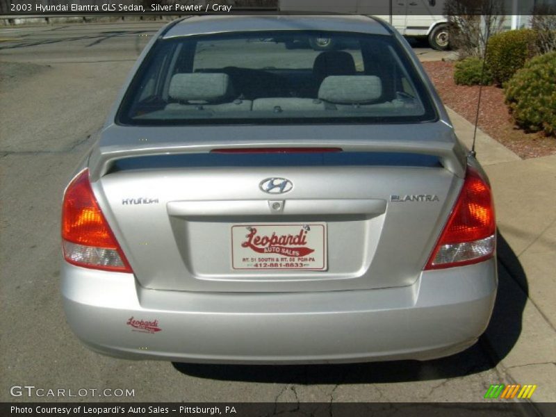 Silver Pewter / Gray 2003 Hyundai Elantra GLS Sedan
