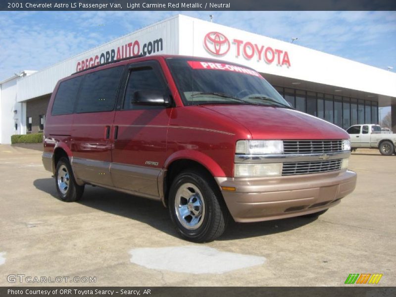 Light Carmine Red Metallic / Neutral 2001 Chevrolet Astro LS Passenger Van