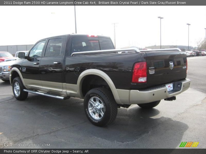Brilliant Black Crystal Pearl / Dark Slate Gray/Russet Brown 2011 Dodge Ram 2500 HD Laramie Longhorn Crew Cab 4x4