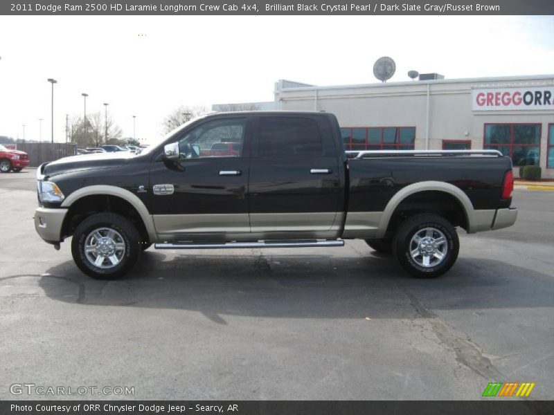 Brilliant Black Crystal Pearl / Dark Slate Gray/Russet Brown 2011 Dodge Ram 2500 HD Laramie Longhorn Crew Cab 4x4