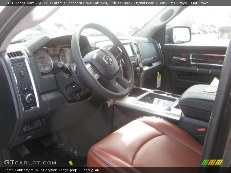 2011 Ram 2500 HD Laramie Longhorn Crew Cab 4x4 Dark Slate Gray/Russet Brown Interior