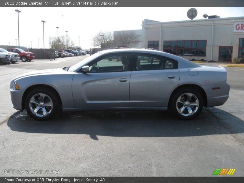 Billett Silver Metallic / Black/Tan 2011 Dodge Charger R/T Plus