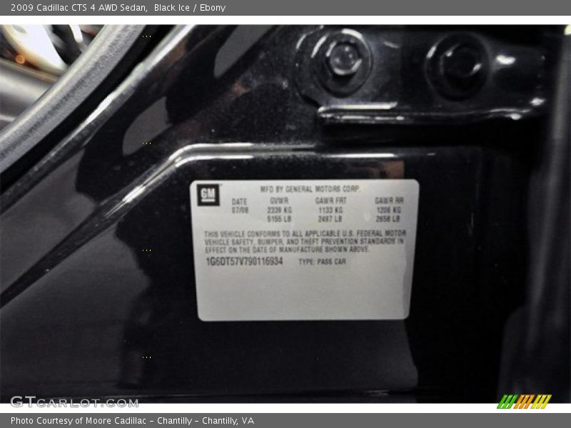 Black Ice / Ebony 2009 Cadillac CTS 4 AWD Sedan