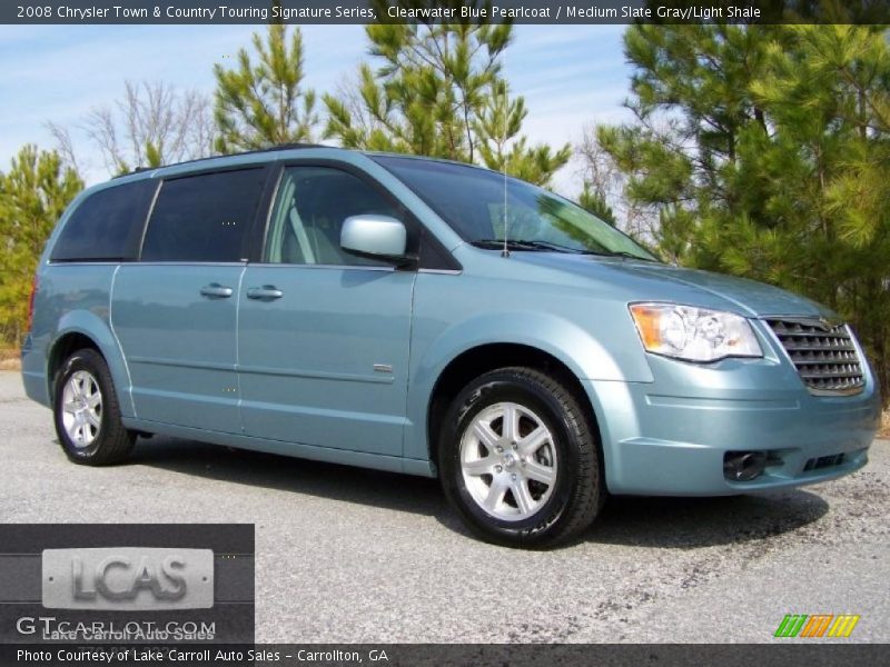 Clearwater Blue Pearlcoat / Medium Slate Gray/Light Shale 2008 Chrysler Town & Country Touring Signature Series