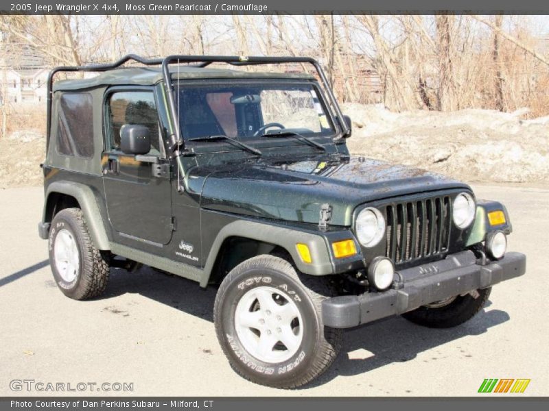 Moss Green Pearlcoat / Camouflage 2005 Jeep Wrangler X 4x4