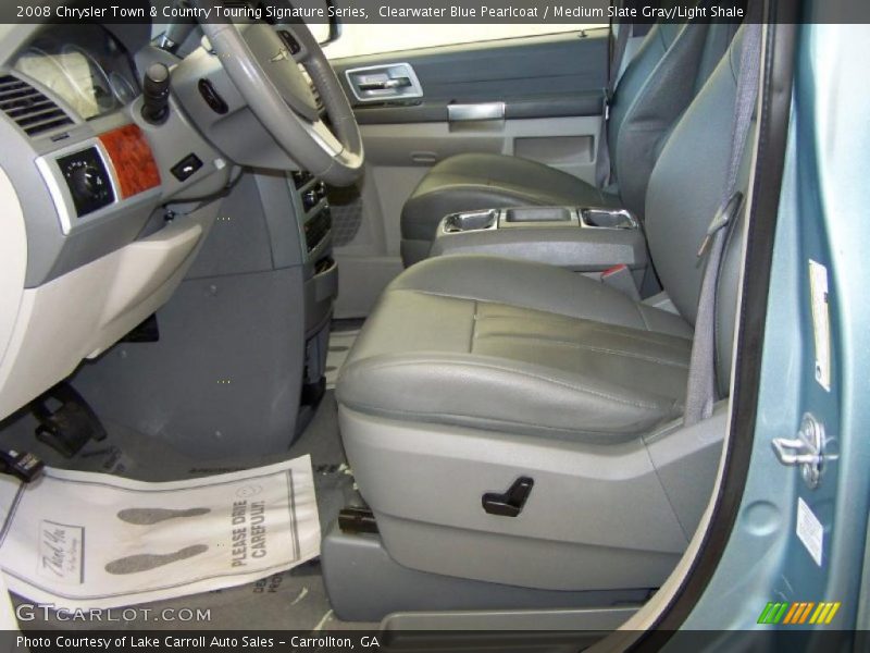 Clearwater Blue Pearlcoat / Medium Slate Gray/Light Shale 2008 Chrysler Town & Country Touring Signature Series