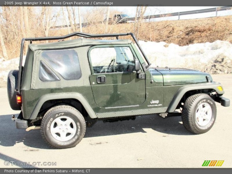 Moss Green Pearlcoat / Camouflage 2005 Jeep Wrangler X 4x4