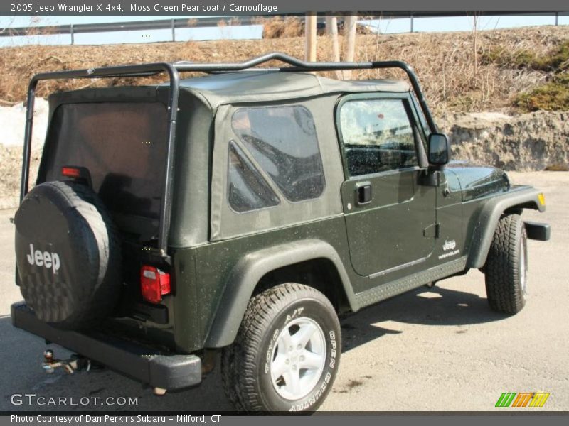 Moss Green Pearlcoat / Camouflage 2005 Jeep Wrangler X 4x4