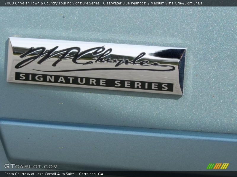 Clearwater Blue Pearlcoat / Medium Slate Gray/Light Shale 2008 Chrysler Town & Country Touring Signature Series