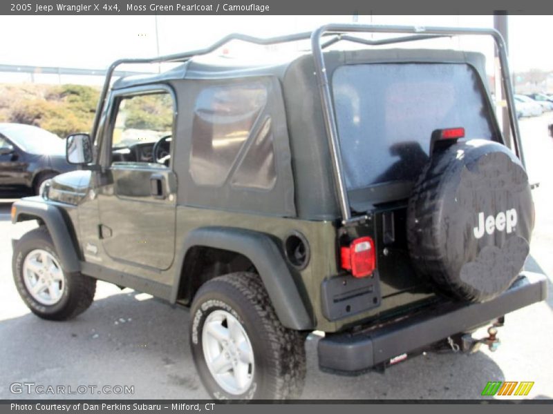 Moss Green Pearlcoat / Camouflage 2005 Jeep Wrangler X 4x4
