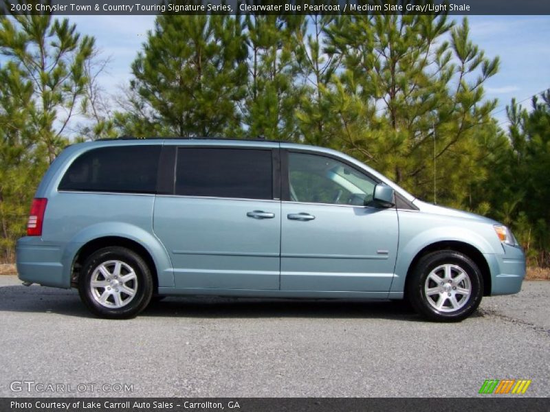 Clearwater Blue Pearlcoat / Medium Slate Gray/Light Shale 2008 Chrysler Town & Country Touring Signature Series
