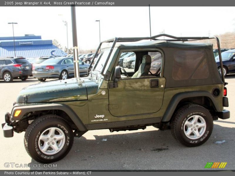 Moss Green Pearlcoat / Camouflage 2005 Jeep Wrangler X 4x4