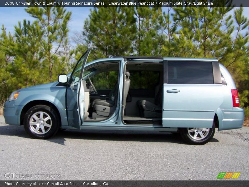 Clearwater Blue Pearlcoat / Medium Slate Gray/Light Shale 2008 Chrysler Town & Country Touring Signature Series