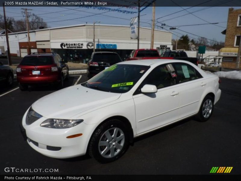 Performance White / Beige 2005 Mazda MAZDA6 i Sedan