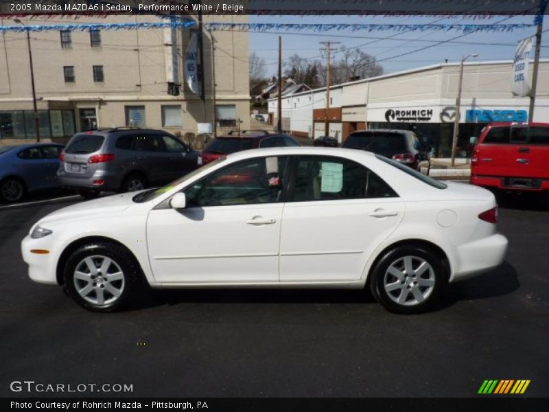 Performance White / Beige 2005 Mazda MAZDA6 i Sedan