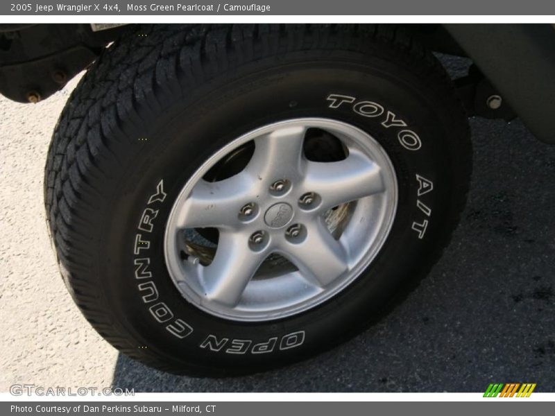 Moss Green Pearlcoat / Camouflage 2005 Jeep Wrangler X 4x4