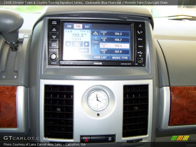 Clearwater Blue Pearlcoat / Medium Slate Gray/Light Shale 2008 Chrysler Town & Country Touring Signature Series