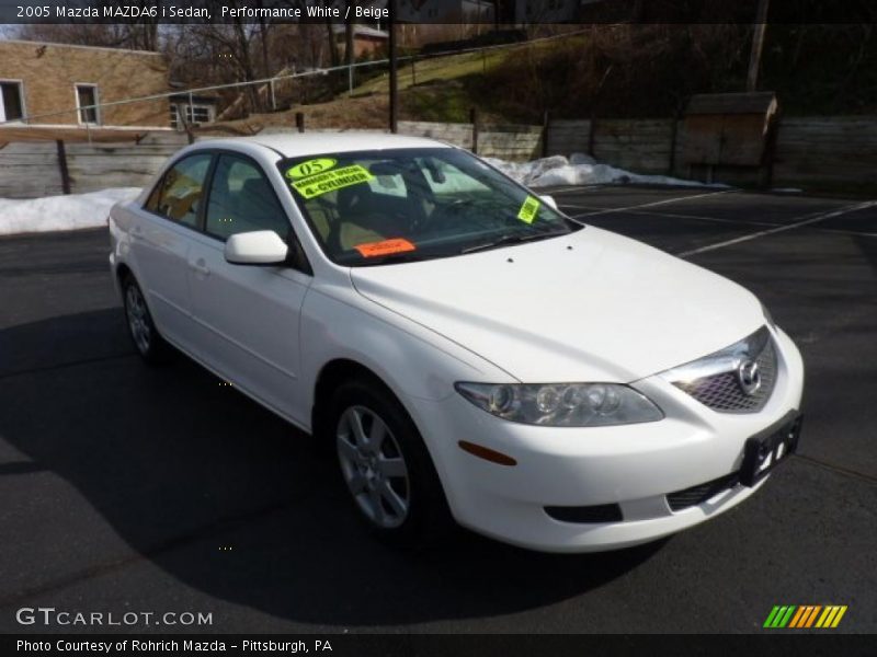 Performance White / Beige 2005 Mazda MAZDA6 i Sedan