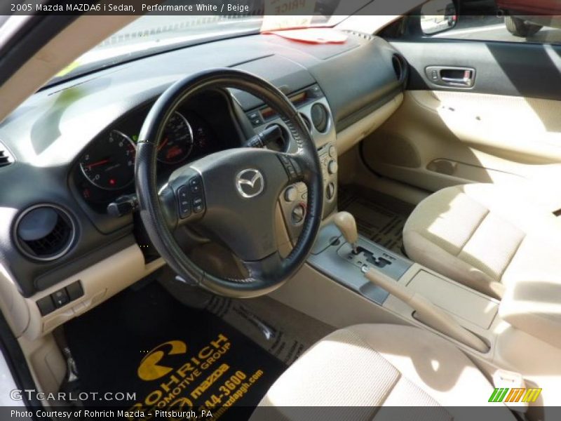 Performance White / Beige 2005 Mazda MAZDA6 i Sedan