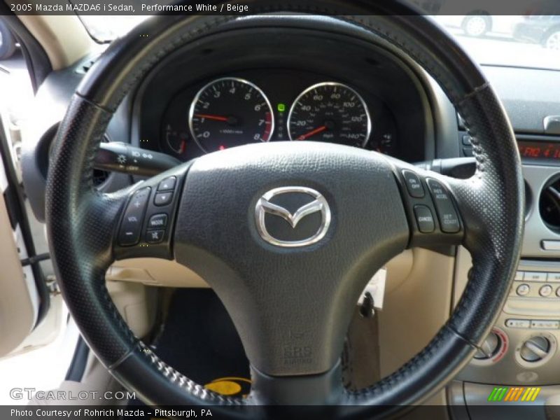 Performance White / Beige 2005 Mazda MAZDA6 i Sedan