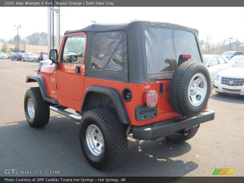 Impact Orange / Dark Slate Gray 2005 Jeep Wrangler X 4x4