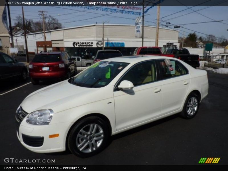 Campanella White / Pure Beige 2007 Volkswagen Jetta Wolfsburg Edition Sedan