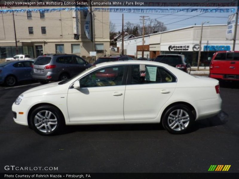 Campanella White / Pure Beige 2007 Volkswagen Jetta Wolfsburg Edition Sedan