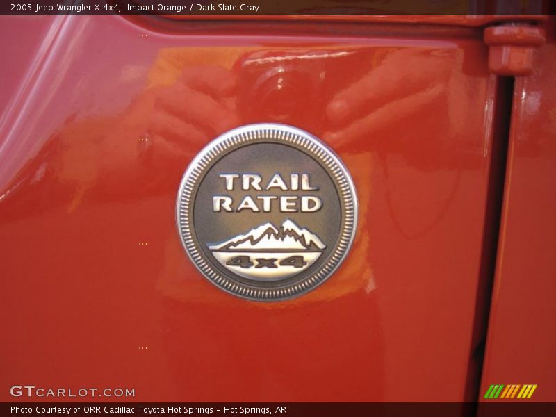 Impact Orange / Dark Slate Gray 2005 Jeep Wrangler X 4x4