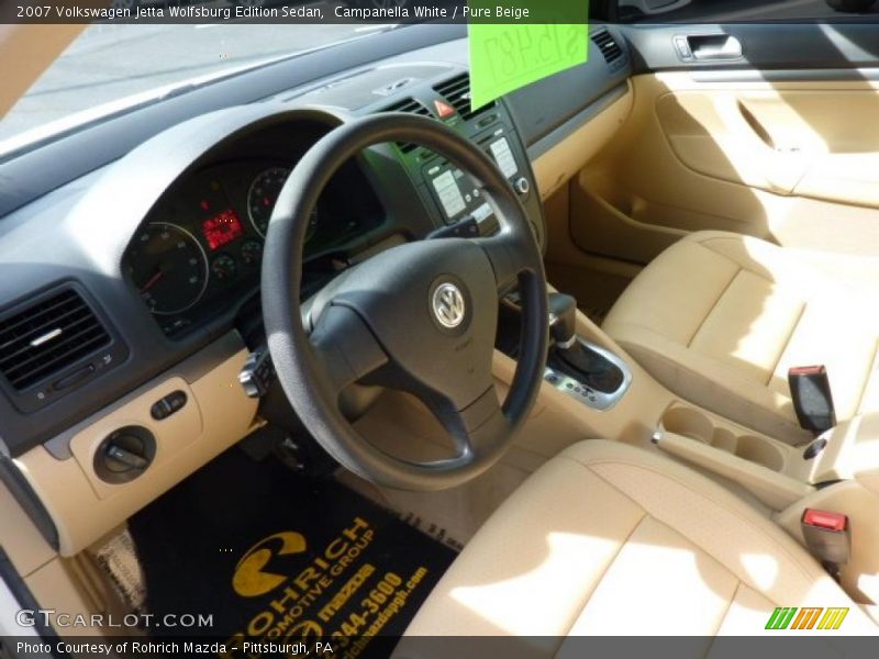 Campanella White / Pure Beige 2007 Volkswagen Jetta Wolfsburg Edition Sedan