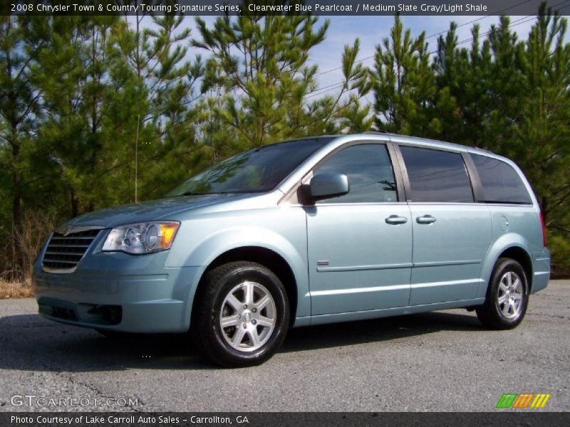 Clearwater Blue Pearlcoat / Medium Slate Gray/Light Shale 2008 Chrysler Town & Country Touring Signature Series