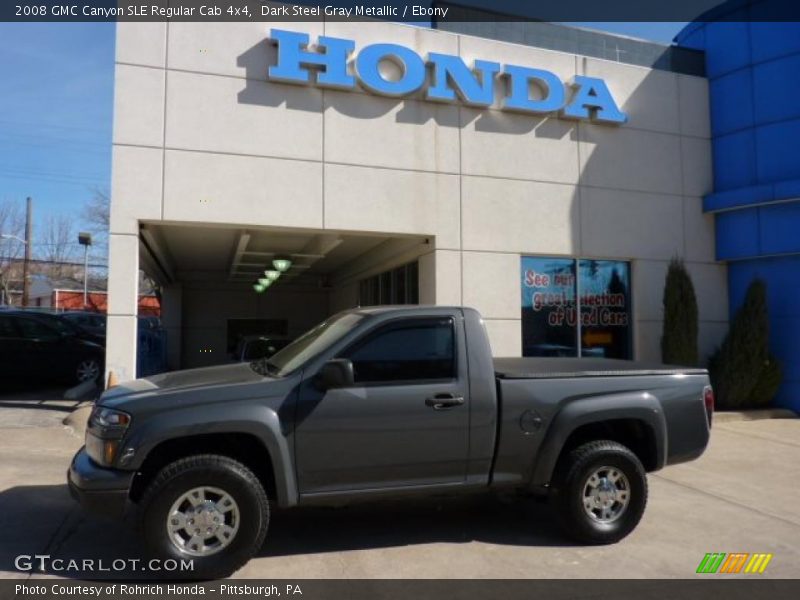 Dark Steel Gray Metallic / Ebony 2008 GMC Canyon SLE Regular Cab 4x4