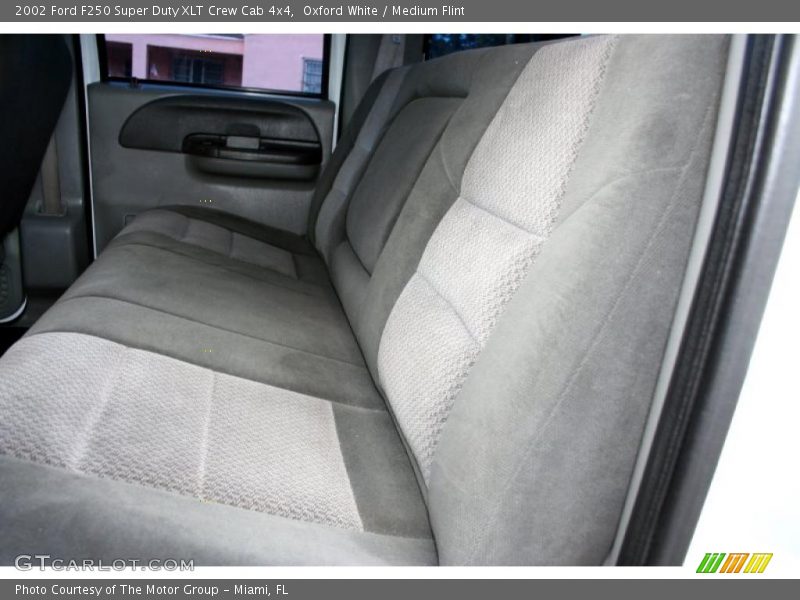 Oxford White / Medium Flint 2002 Ford F250 Super Duty XLT Crew Cab 4x4