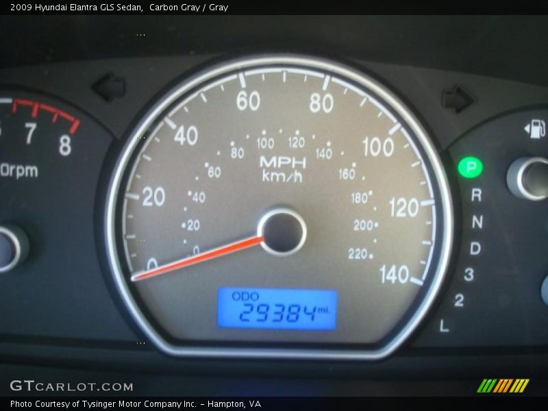 Carbon Gray / Gray 2009 Hyundai Elantra GLS Sedan