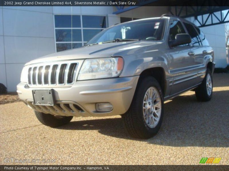 Silverstone Metallic / Dark Slate Gray 2002 Jeep Grand Cherokee Limited 4x4
