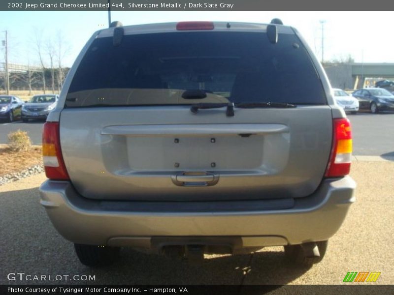 Silverstone Metallic / Dark Slate Gray 2002 Jeep Grand Cherokee Limited 4x4