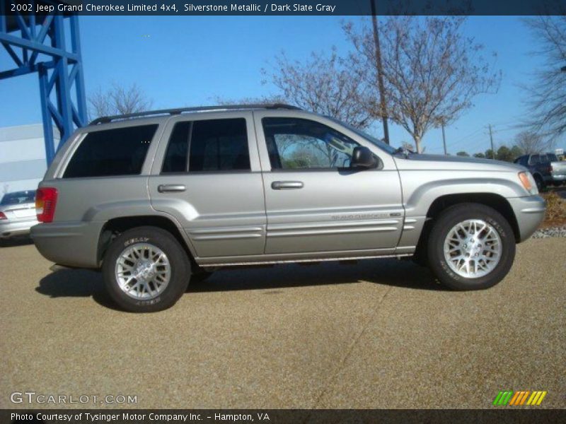Silverstone Metallic / Dark Slate Gray 2002 Jeep Grand Cherokee Limited 4x4