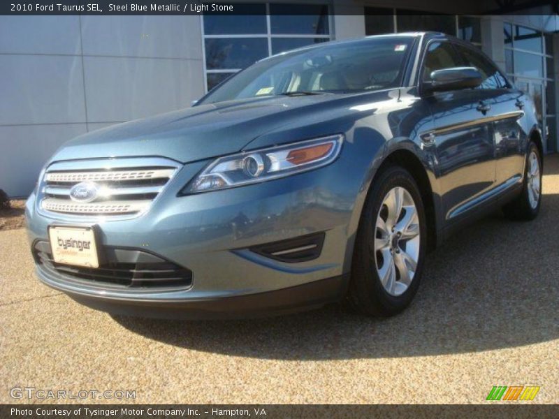 Steel Blue Metallic / Light Stone 2010 Ford Taurus SEL